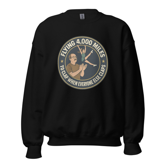 Flying 4000 miles sweatshirt mockup 2