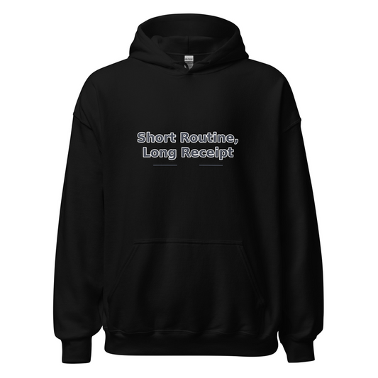 Short Routine, Tall Receipt Stack - Hoodie mockup 2