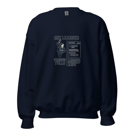 She Learned Standing Fulls and I Learned Overdraft Alerts - Sweatshirt - MatDads