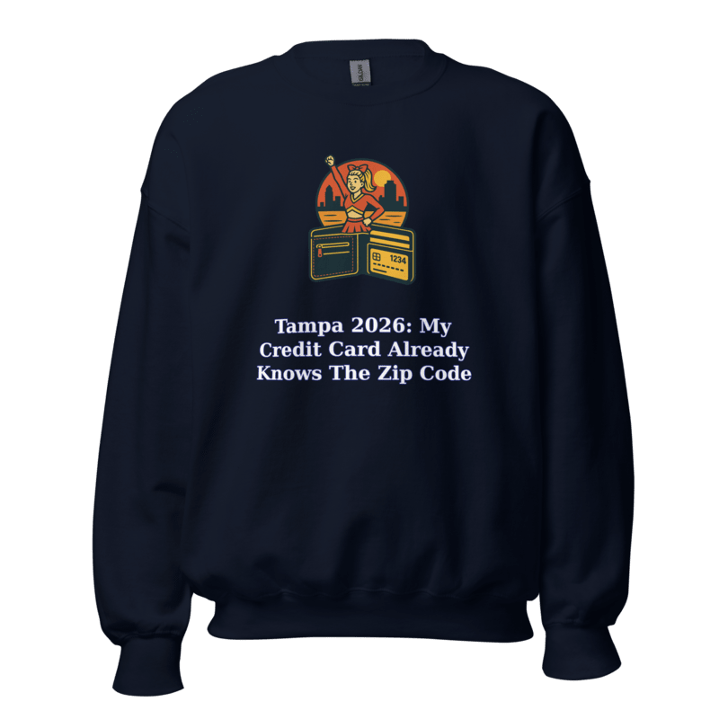 Tampa 2026: My Credit Card Already Knows the Zip Code - Sweatshirt - MatDads