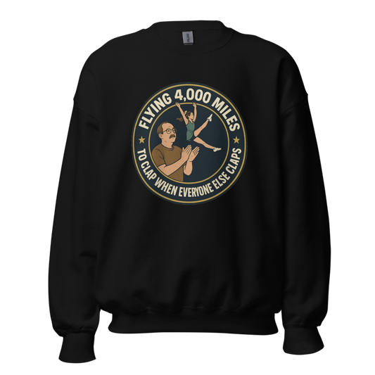 Flying 4000 miles sweatshirt mockup 1