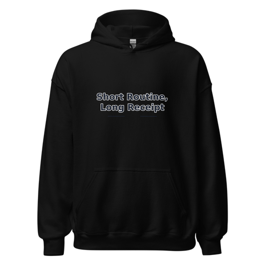 Short Routine, Tall Receipt Stack - Hoodie mockup 1