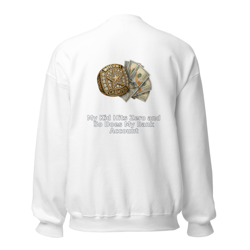 My Kid Hits Zero and So Does My Bank Account - Sweatshi mockup 4