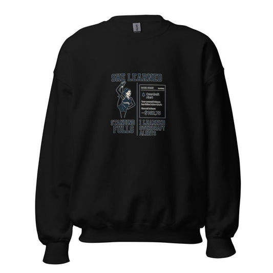 She Learned Standing Fulls and I Learned Overdraft Alerts - Sweatshirt - MatDads