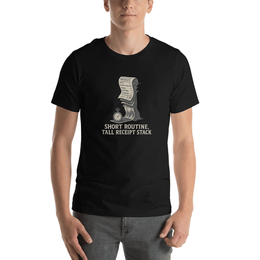 Short Routine, Tall Receipt Stack - T Shirt - MatDads