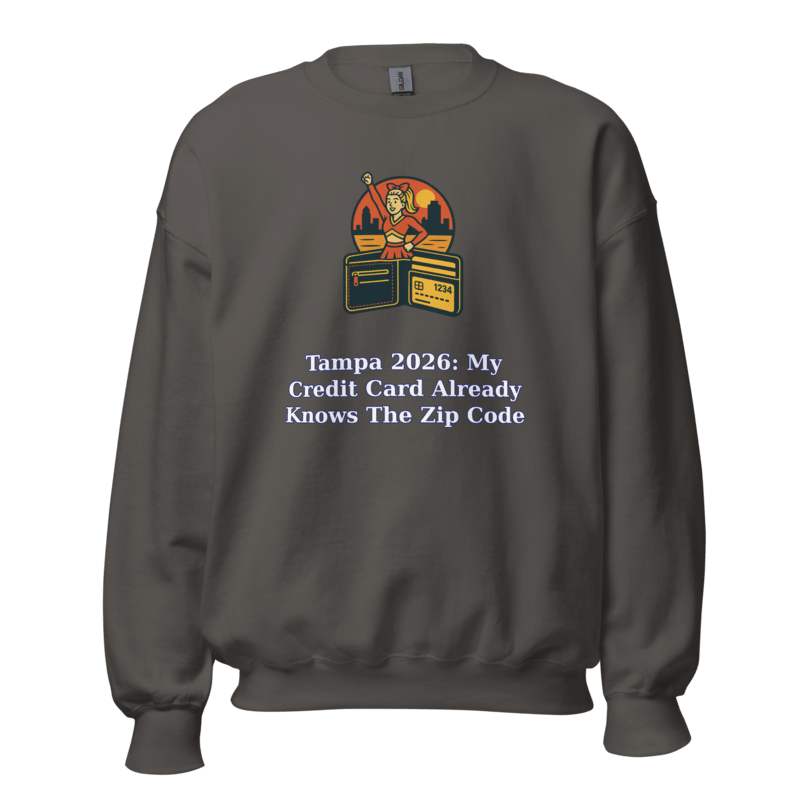 Tampa 2026: My Credit Card Already Knows the Zip Code - Sweatshirt - MatDads