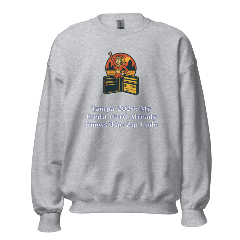 Tampa 2026: My Credit Card Already Knows the Zip Code - Sweatshirt - MatDads